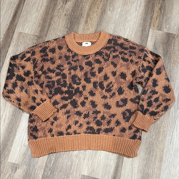 aerie Sweaters - Aerie‎ leopard cheetah boxy sweater Small